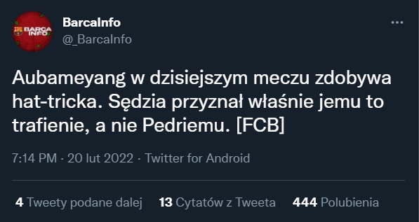 Pierre-Emerick Aubameyang zdobył OFICJALNIE jedną bramkę więcej!